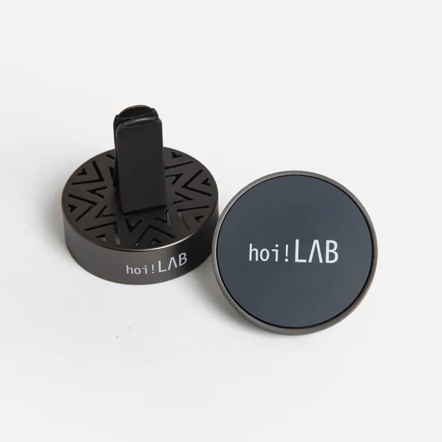 【hoi!LAB實驗室香氛】車用香氛扣套組+補充片2入組(兩色可選)