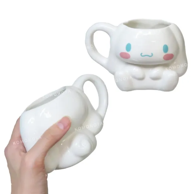 【小禮堂】三麗鷗 造型陶瓷馬克杯 200ml - 坐姿款 Kitty 酷洛米 大耳狗(平輸品)