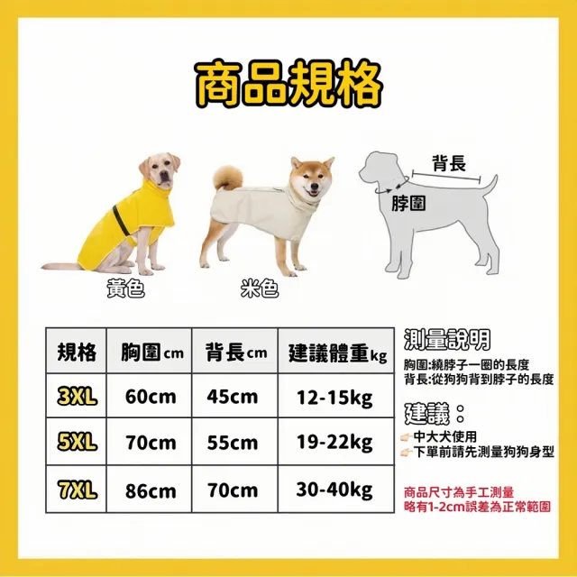 【Petvibe】大狗輕薄反光雨衣(狗雨衣/寵物雨衣/透氣雨衣/大狗雨衣/中大型犬雨衣)