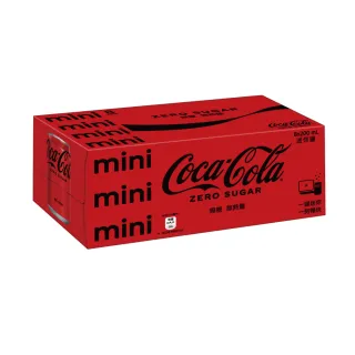 【Coca-Cola 可口可樂ZERO SUGAR】無糖零卡迷你罐200ml x8入/組