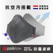 【Poll-tex】防霾減敏口罩2入組 抗PM2.5霧霾3D布織口罩-成人(可水洗200次)