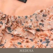 【MEDUSA 曼度莎】現貨-粉色牡丹碎花雪紡上衣（M-2L）｜女上衣 短袖上衣(301-52101)
