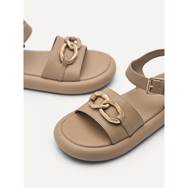 【PEDRO】Amy 腳踝綁帶涼鞋-白色/暖沙色(小CK高端品牌)