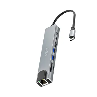 【ANTIAN】八合一 Type-C 多功能HUB轉接器 傳輸擴充集線器 筆電轉接頭(USB3.0集線器/PD快充)