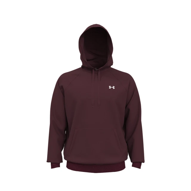 UNDER ARMOUR 男 Rival Fleece 長袖帽T_1379861-600(酒紅色)