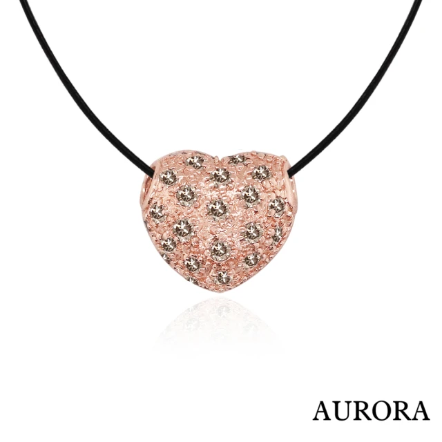 AURORA 歐羅拉 40分天然香檳鑽石項鍊(心型)
