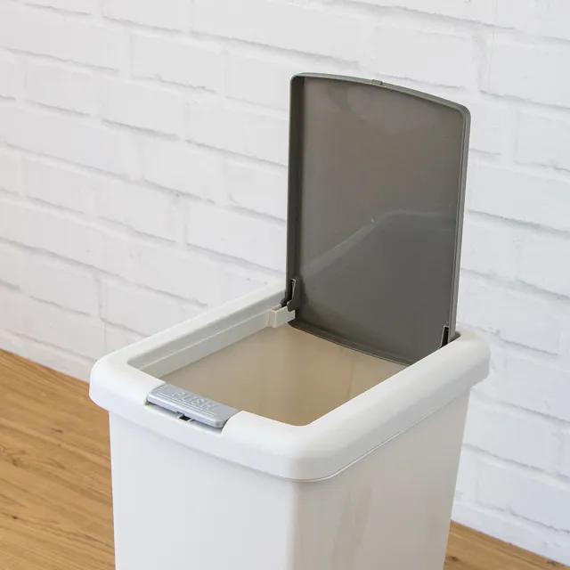 【KEYWAY 聯府】雙開式垃圾桶15L-1入垃圾筒T15