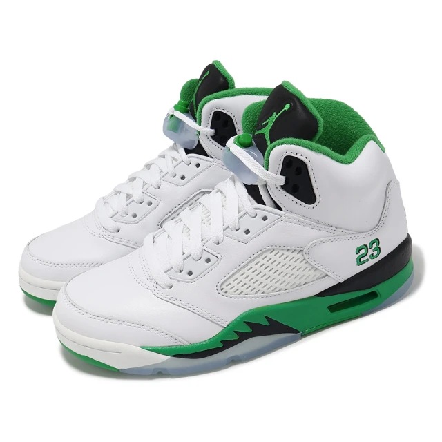 NIKE 耐吉 休閒鞋 Wmns Air Jordan 5 Retro 女鞋 男鞋 綠 白 Lucky Green(DD9336-103)