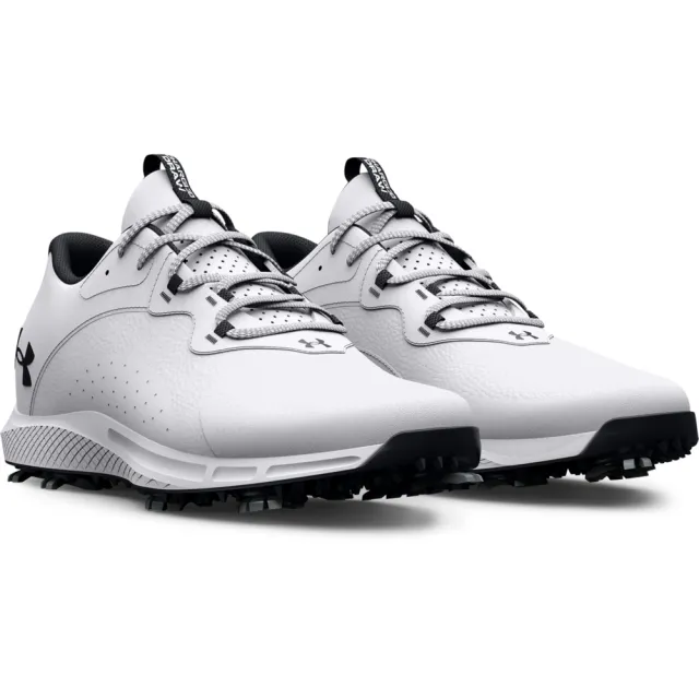 【UNDER ARMOUR】UA 男 CHARGED DRAW 2高爾夫球鞋 運動鞋_3026398-100(白)