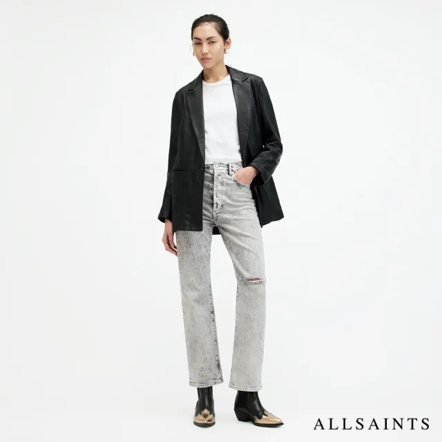 【ALLSAINTS】EDIE 破壞高腰直筒牛仔褲 WE508Z(筒版型)