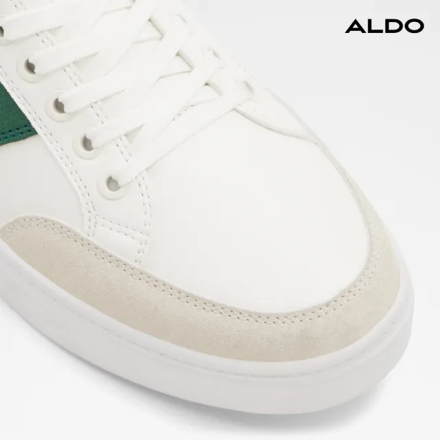 【ALDO】ELIO-率性潮流拼接綁帶休閒小白鞋-男鞋(白混綠)