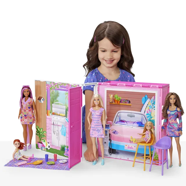 【Barbie 芭比】夢幻度假小屋組合