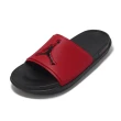 【NIKE 耐吉】拖鞋 Jordan Jumpman GS 大童 女鞋 黑 紅 喬丹 涼拖鞋(FQ1597-600)