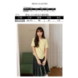 【UniStyle】短袖T恤 韓版量感天絲不規則鏤空顯瘦上衣 女 EAX2400F(鵝蛋黃)