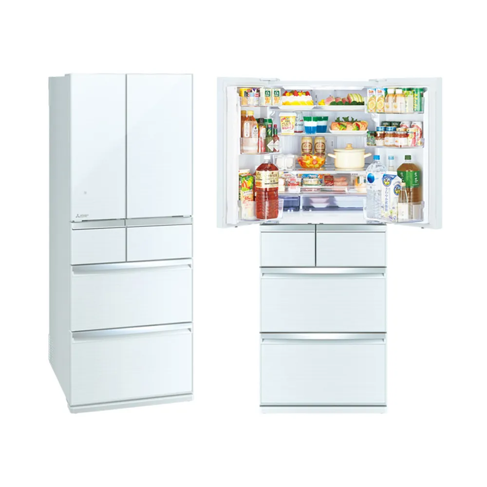 なるページ MITSUBISHI 三菱電機472L日製玻璃鏡面變頻六門冰箱(MR-WX47LF-W 水晶