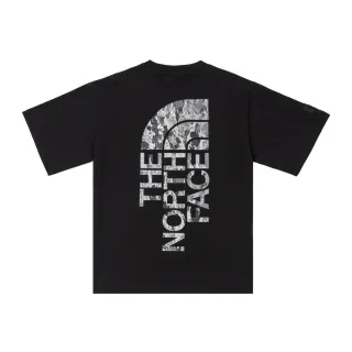 【The North Face】北面UE男款黑色舒適透氣大尺寸品牌印花短袖T恤｜8864JK3