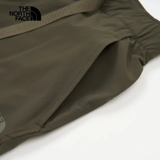 【The North Face】北面UE男款灰褐色防潑水舒適透氣附可調節腰帶短褲｜8AKD21L