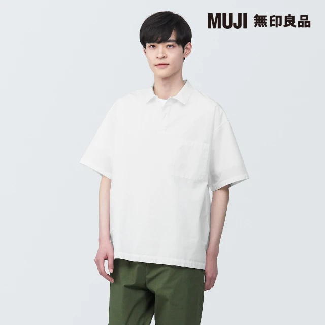 【MUJI 無印良品】男棉混涼感短袖布帛POLO衫(共6色)