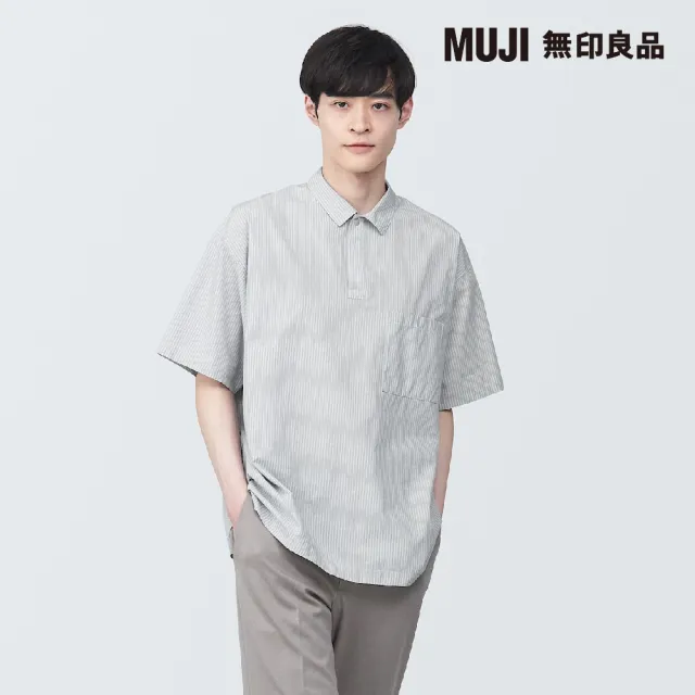 【MUJI 無印良品】男棉混涼感短袖布帛POLO衫(共6色)