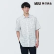 【MUJI 無印良品】男棉水洗平織布短袖襯衫(共9色)