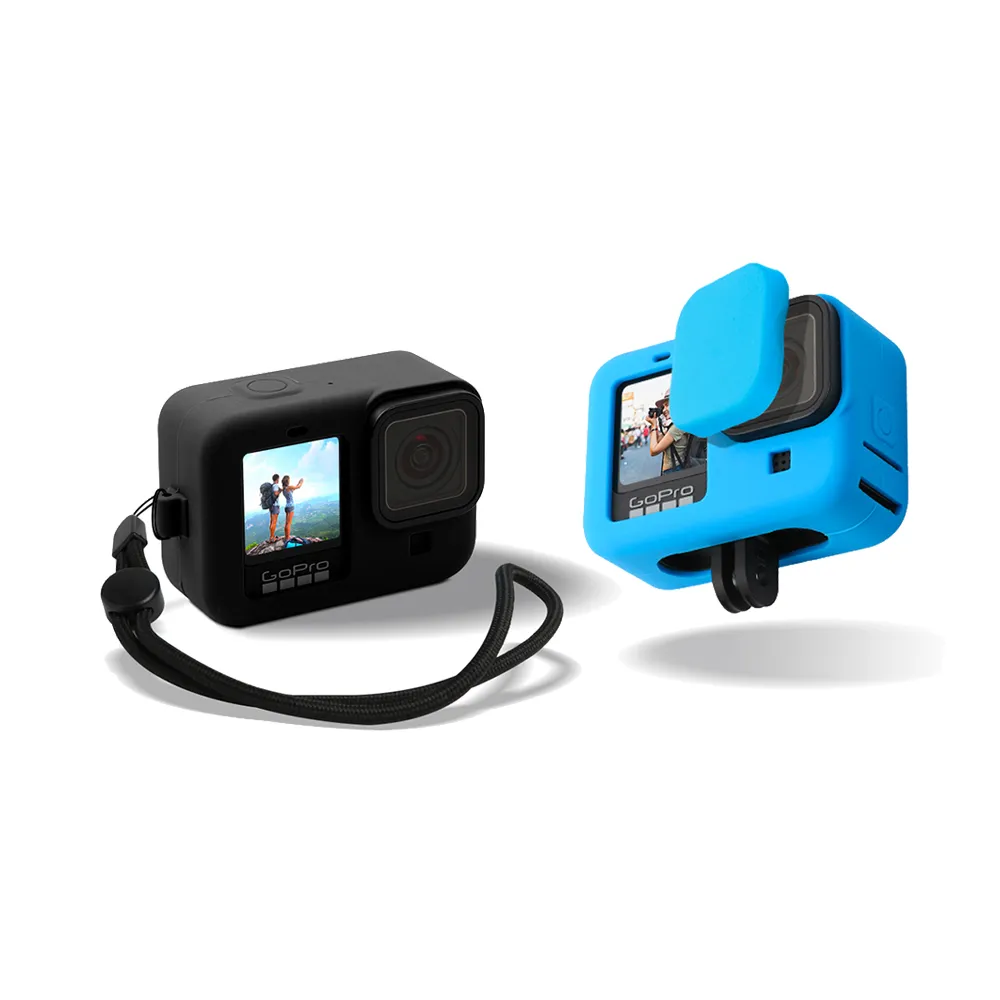 【GoPro】機身套+鏡頭蓋+手繩組