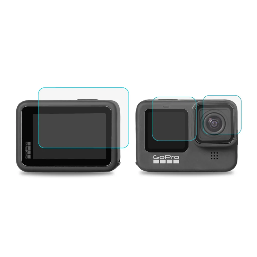 【GoPro】9H 鏡頭+前螢幕+後螢幕鋼化膜(二入組)
