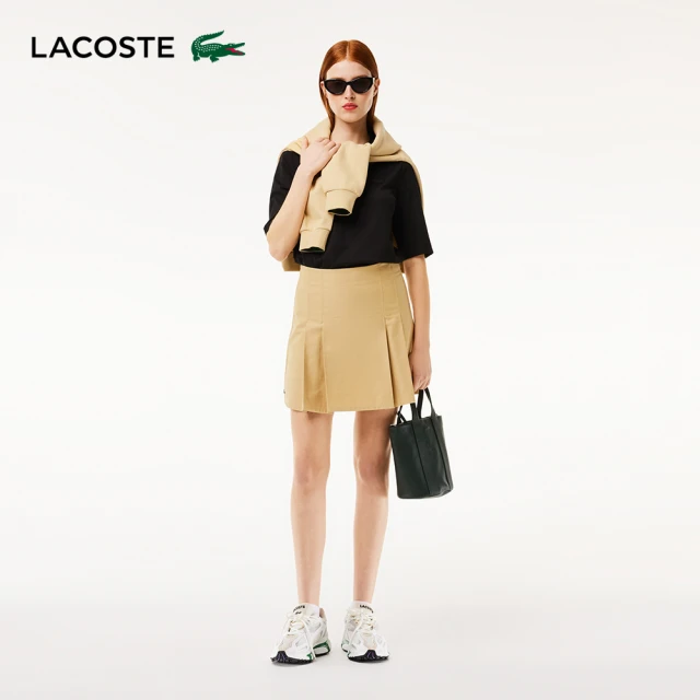 LACOSTE 包款-Angy粒面皮革肩背包(墨綠色)優惠推