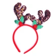 【摩達客】耶誕派對-咖啡色亮片鹿角聖誕髮箍(聖誕髮箍)