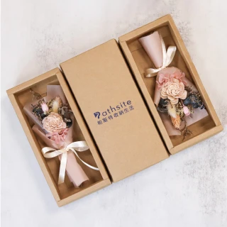 【帕斯特收納生活】歐風乾燥玫瑰粉紅色花束禮盒 母親節花束 花禮 送禮 裝飾道具(乾燥花束禮盒)