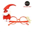 【交換禮物】摩達客-聖誕派對造型眼鏡(紅白精靈小雪人)