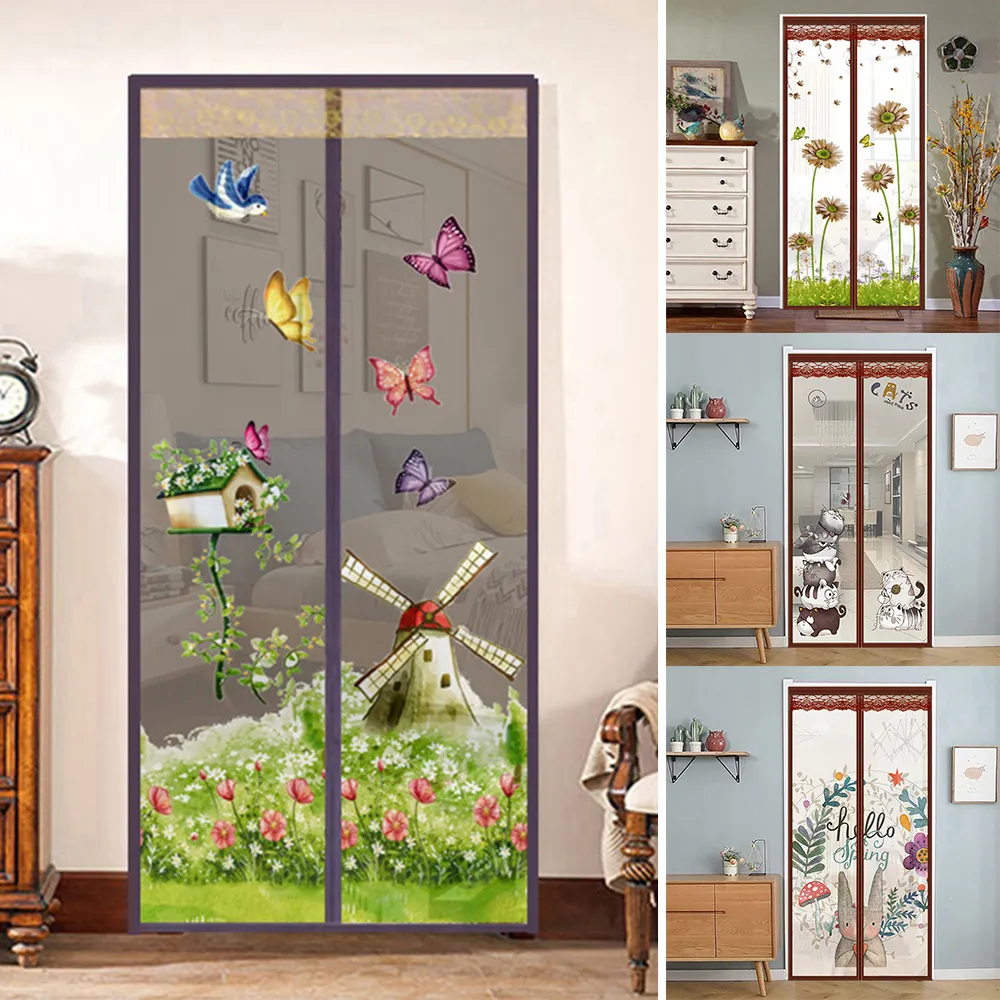 【半島良品】超靜音磁鐵開合魔鬼氈無痕安裝防蚊門簾(防蚊 門簾 紗窗 夏天 超靜音 無痕)