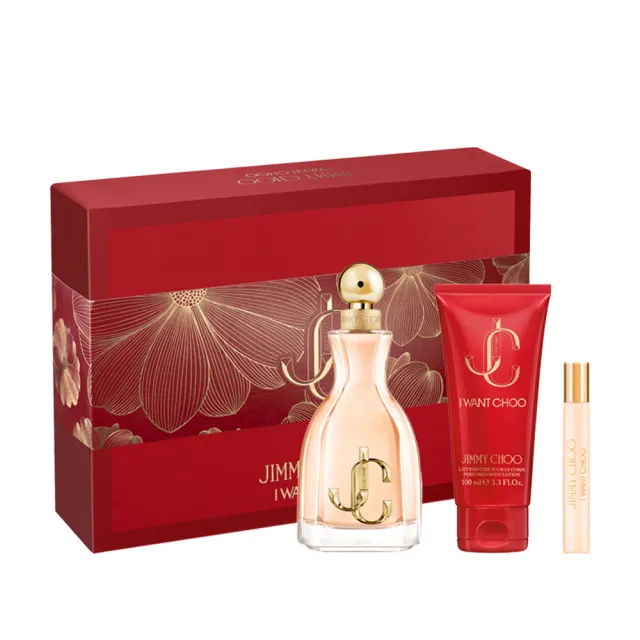 【JIMMY CHOO】熾愛同名淡香精禮盒(淡香精100ml+7.5ml+身體乳100ml.專櫃公司貨)