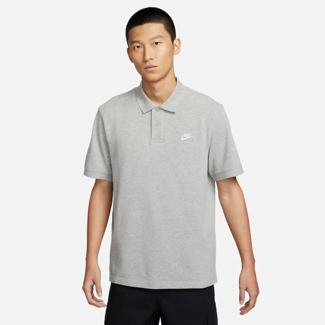 NIKE 耐吉 上衣 男款 短袖上衣 運動 Polo 衫 AS M NK CLUB SS POLO PIQUE 灰 FN3895-063