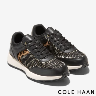 【Cole Haan】GP WELLESLEY RUNNER 復古休閒運動女鞋(黑/動物紋-W29767)