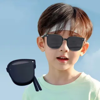 【SUNS】兒童折疊偏光太陽眼鏡 頂規彈力壓不壞材質 時尚ins經典款(抗UV400/TR輕盈材質/附贈收納盒)