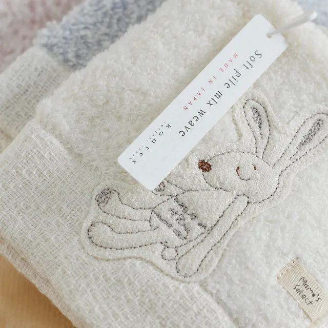 【KONTEX】日本今治無撚萬用兔子小方巾-3色(100% 日本製)