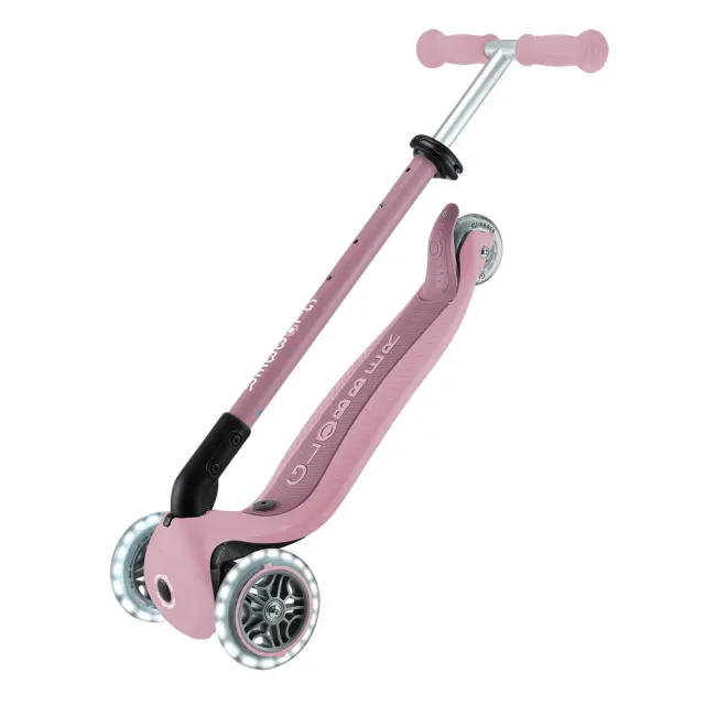 【GLOBBER 哥輪步】法國 GLOBBER 4合1 運動特仕版三輪滑板車-四色可選(白光發光前輪、滑步車、兒童滑板車)