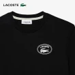 【LACOSTE】女裝-經典鱷魚印花Logo短袖T恤(黑色)