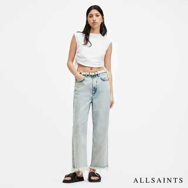 【ALLSAINTS】SONNY 純棉修身抽繩背心-白 W025JA(修身版型)