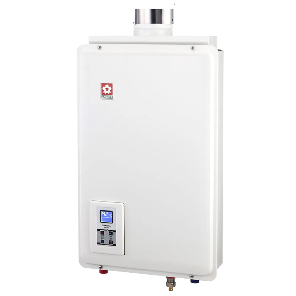 【SAKURA 櫻花】16L數位平衡式強制排氣熱水器(SH-1680 原廠保固安裝服務)