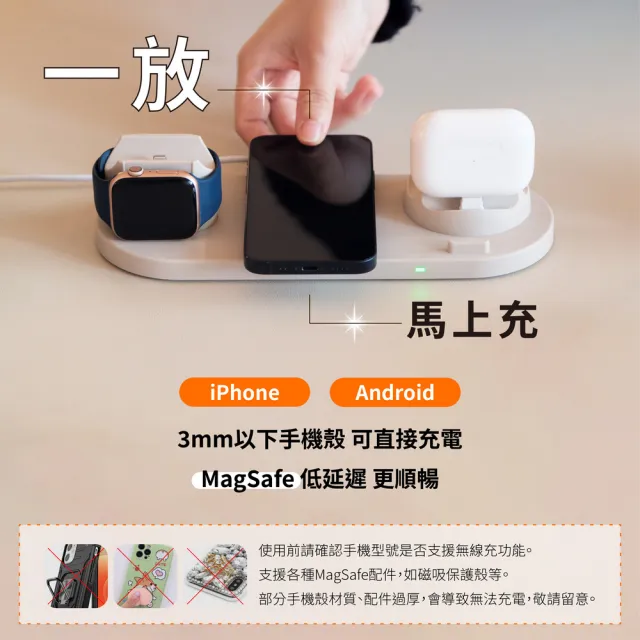 【GUXON】六合一無線充電座(iPhone / Airpods / Apple Watch)