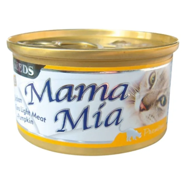 【Seeds 聖萊西】MamaMia 純白肉貓餐罐 85g*48入組(貓罐頭、貓餐包、貓主食 全齡貓)