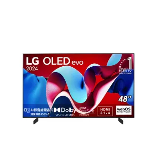 【LG 樂金】48型OLED evo C4 極緻系列 4K AI物聯網智慧電視(OLED48C4PTA)