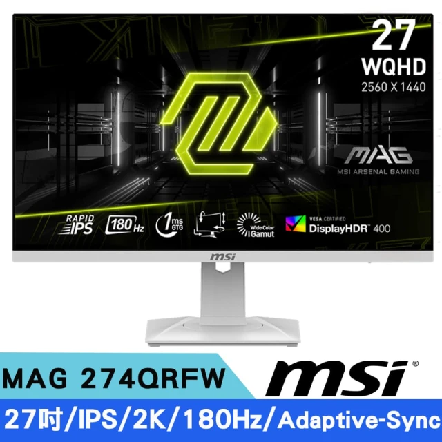 MSI 微星 G274QRFW 27吋 IPS電競螢幕(2K
