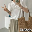 【UniStyle】短袖休閒T恤 韓版LEM字母印花上衣 女 UP1632(白)