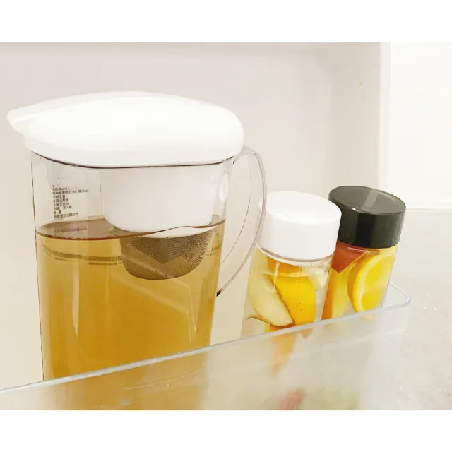 【石丸合成樹脂】日本製耐熱冷水壺/泡茶壺 2.0L 2入組 附不鏽鋼濾網(冷泡茶 果乾水 檸檬水 一年四季使用)