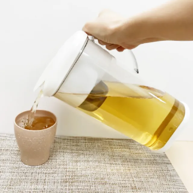 【石丸合成樹脂】日本製耐熱冷水壺/泡茶壺 2.0L 2入組 附不鏽鋼濾網(冷泡茶 果乾水 檸檬水 一年四季使用)