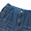 【OUWEY 歐薇】超顯瘦切線牛仔大寬褲(藍色；XS-M；3242328671)