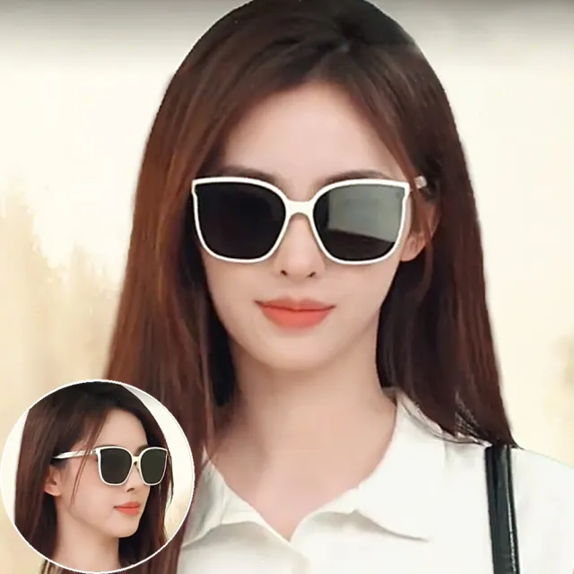 【Seoul Show 首爾秀】折疊彈簧腿方圓框男女太陽眼鏡抗UV400墨鏡 G07(防曬遮陽)
