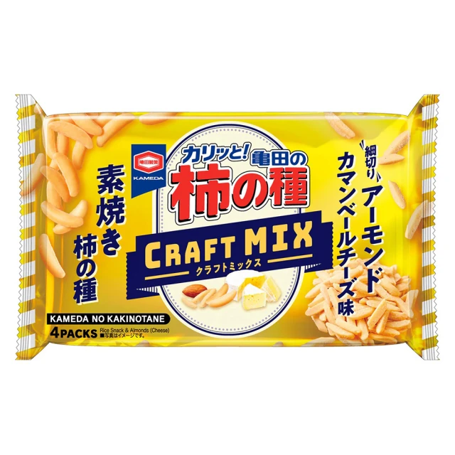 龜田製果 煙燻味柿種米果4入70g(日本經典米果)